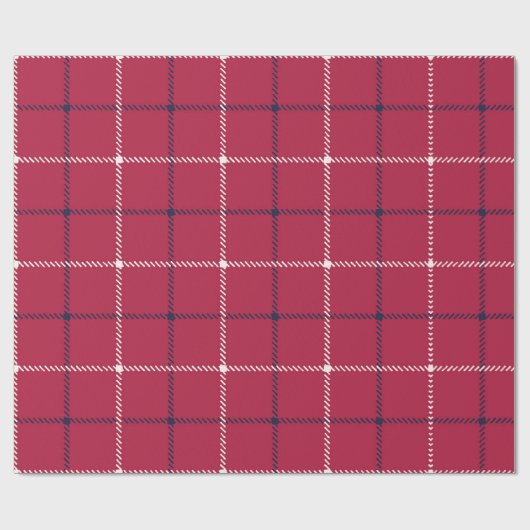 Red White Pset Simple Cute Holiday Gift Cadeaupapier (Vlak)