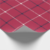 Red White Pset Simple Cute Holiday Gift Cadeaupapier (Hoek)