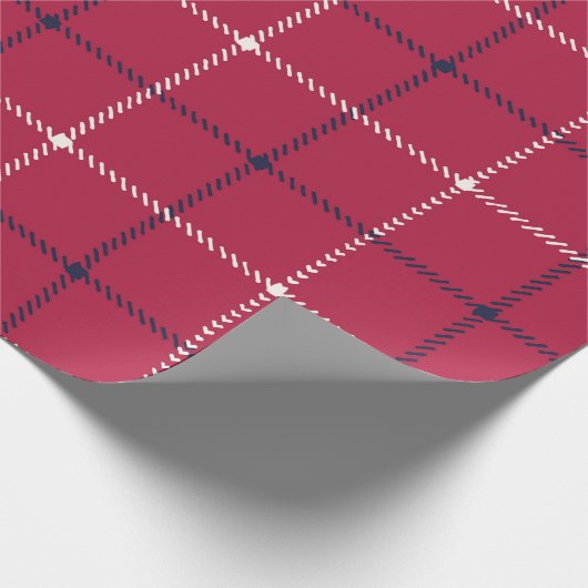 Red White Pset Simple Cute Holiday Gift Cadeaupapier (Hoek)