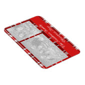 Red White Pset Tartan Magneet (Rechterzijde)