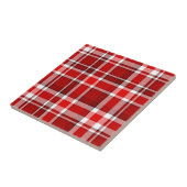 Red White Pset Tartan Tegeltje (Zijkant)