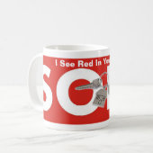 Red White Real Estate Agent Sold Sign Coffee Cup Koffiemok (Voorkant links)