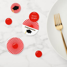 Red White Rising Sun Afstuderen Table Confetti