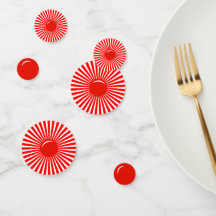 Red White Rising Sun Table Confetti