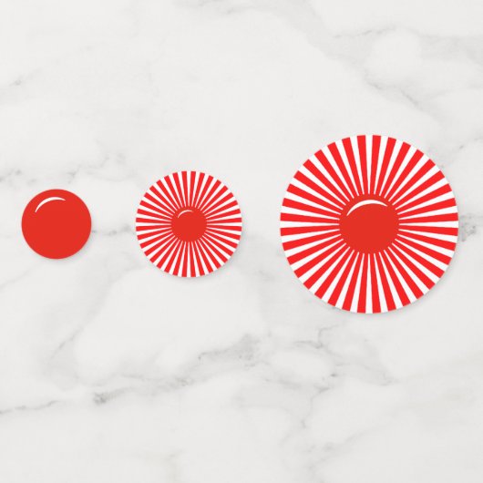 Red White Rising Sun Table Confetti (Voorkanten)