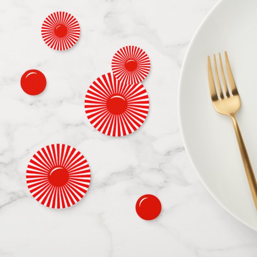 Red White Rising Sun Table Confetti (Groep)