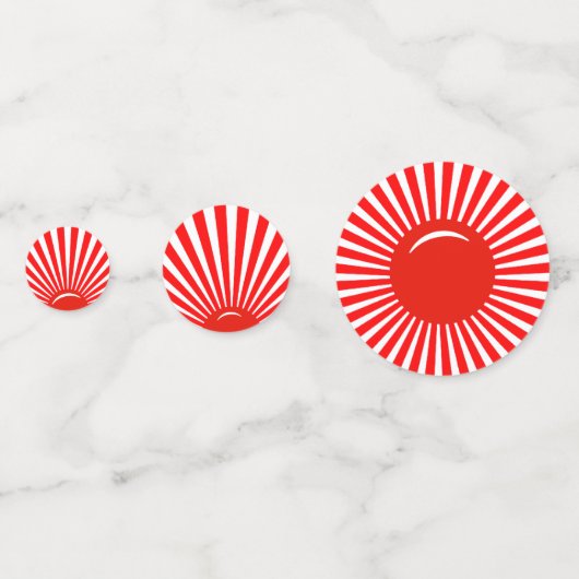 Red White Rising Sun Table Confetti (Voorkanten)