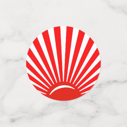 Red White Rising Sun Table Confetti (Kleine voorkant)