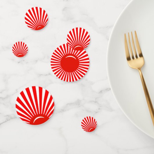 Red White Rising Sun Table Confetti (Groep)