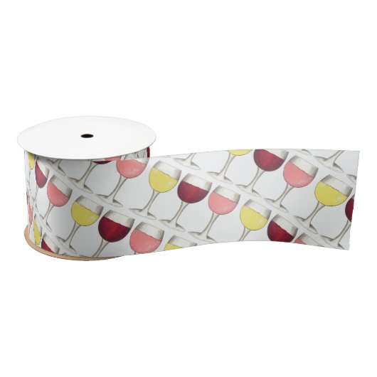 Red White Rosé-glazen wijnbril Winery Wine Tasting Satijnen Lint (Spoel)