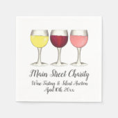 Red White Rosé-glazen wijnbril Winery Wine Tasting Servet (Voorkant)