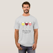 Red White Rosé-glazen wijnbril Winery Wine Tasting T-shirt (Voorkant volledig)
