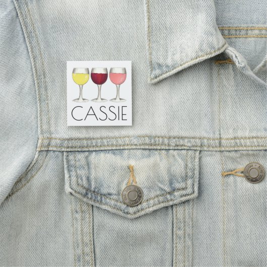 Red White Rosé Wine Glasses Sommelier Winery Naamplaatje (In situ)