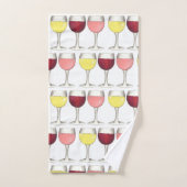 Red White Rosé Wine Glasses Winery Cocktails Bad Handdoek (Handdoek)