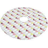 Red White Rosé Wine Glasses Winery Cocktails Kerstboom Rok (Gekanteld)