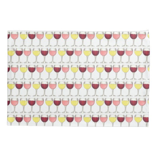 Red White Rosé Wine Glasses Winery Cocktails Kussensloop (Achterkant)