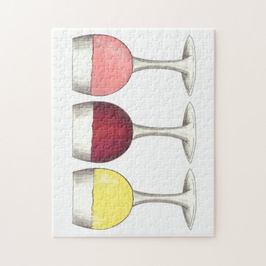 Red White Rosé Wine Glasses Winery Vino Legpuzzel (Verticaal)