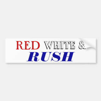Red White Rush Bumpersticker