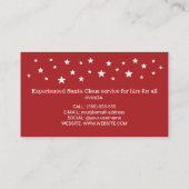Red White Santa Sleigh Professional Service Visitekaartje (Achterkant)