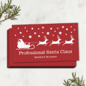 Red White Santa Sleigh Professional Service Visitekaartje