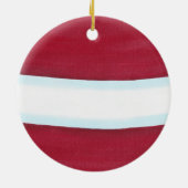 Red White Santa Waist Ons eerste kerstfeest Keramisch Ornament (Achterkant)