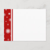 Red White Save the Date Winter Wedding Briefkaart (Achterkant)
