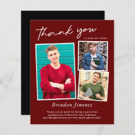 Red White Script 3 Foto Afstuderen Hartelijk dank