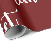 Red White Script Cute Sweet 16 Birthday Party Gift Cadeaupapier (Rol Hoek)