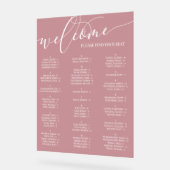 Red White Script Welkom Zittingkaart Elk Evenement Acryl Bord (Hoek)