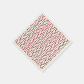  Red White Shinshu Japan Bishamon Pattern Servet (Hoek)