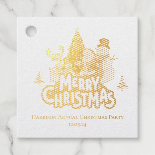 Red & White Simple Merry Christmas Bedankjes Labels (Voorkant)