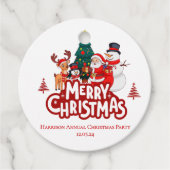 Red & White Simple Merry Christmas Bedankjes Labels (Voorkant)