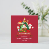 Red & White Simple Merry Christmas Kaart (Staand voorkant)