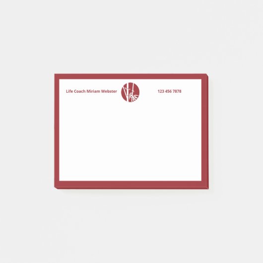 Red & White Small Business Logo - Promotie Post-it® Notes (Voorkant)