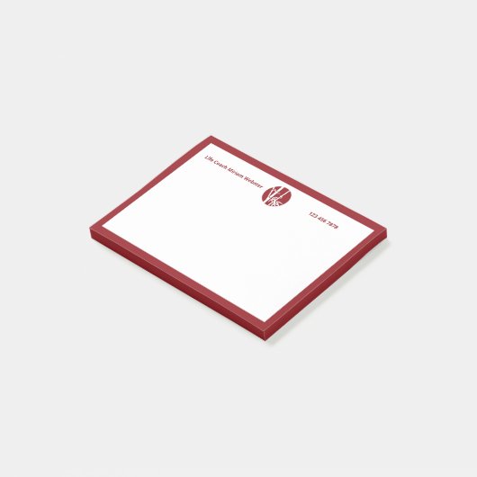 Red & White Small Business Logo - Promotie Post-it® Notes (Schuin)