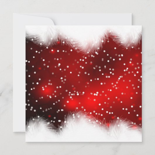 Red White Snow Bauble kerstfeestdag Kaart (Achterkant)
