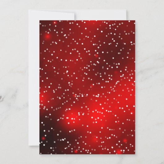 Red White Snow Bauble kerstfeestdag Kaart (Achterkant)