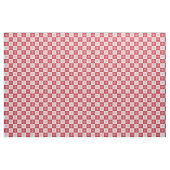 Red White Snowflake Checkered Pattern Stof (Yard (91,4 cm))