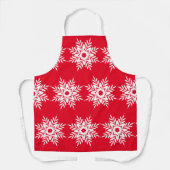 Red White Snowflake Pattern Schort (Voorkant)