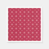 Red & White Snowflakes Simple Modern Christmas  Servet (Voorkant)