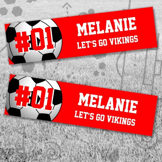 Red White Soccer Team Bumpersticker