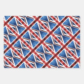 Red White Sparkles UK vlag Verpakkingspapier Inpakpapier Vel (Voorkant 3)
