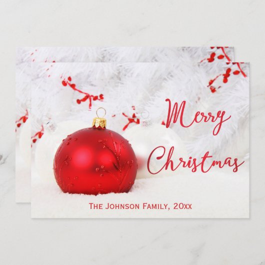 Red White Specialized Merry kerstKaarten Feestdagenkaart (Voorkant / Achterkant)