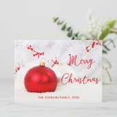 Red White Specialized Merry kerstKaarten Feestdagenkaart (Staand voorkant)