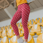 Red White Star Festive Leggings<br><div class="desc">Een eenvoudig rood-witte stervormig ontwerp dat perfect is voor het seizoen van de Vakantie!</div>