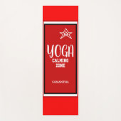 Red White Star Yoga Calming Zone Yogamat (Voorkant)