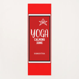 Red White Star Yoga Calming Zone Yogamat