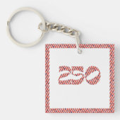 Red White Stripe Blue Stars America 250 Birthday Sleutelhanger (voorkant)