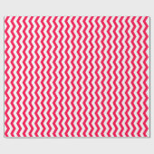 Red White Stripe Classic Kerstmis Sjabloon Cadeaupapier (Vlak)