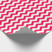 Red White Stripe Classic Kerstmis Sjabloon Cadeaupapier (Hoek)